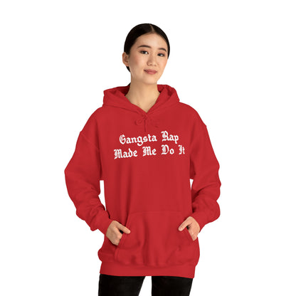 Gangsta Rap Made Me Do It Hoodie Sweatshirt, Rap Hoodie, Funny Hip-Hop Gift