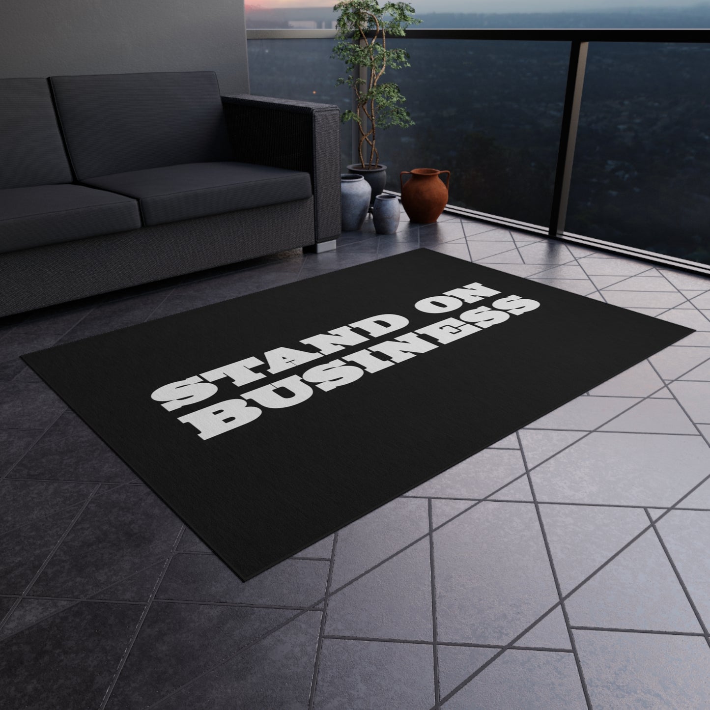 Stand on Business Rug Great Gift for a Business Owner or Entrepreneur Standing on Business Mat