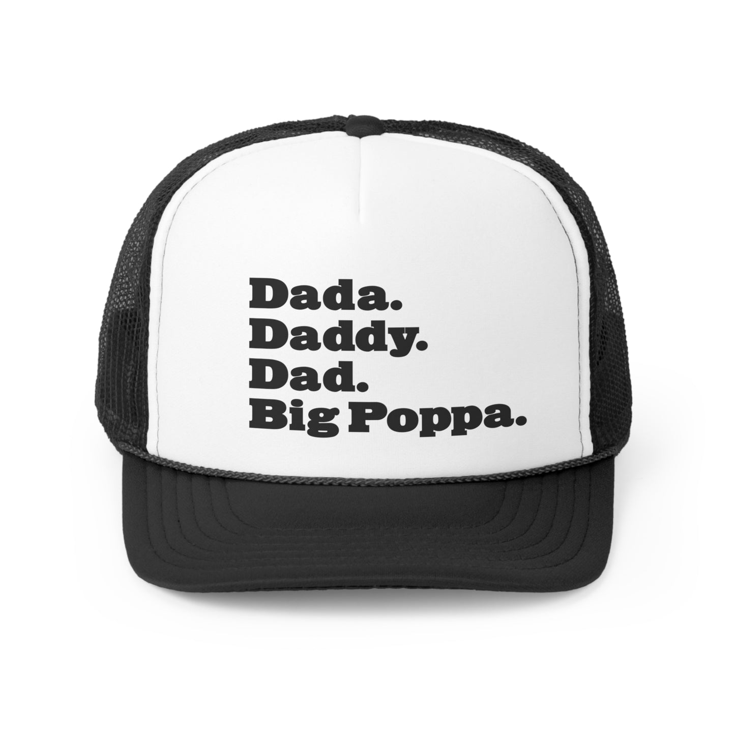 Dada Daddy Dad Big Poppa Snapback Trucker Hat Great Father's Day Gift for Dada Daddy Dad Big Poppa Cap, Hats for Dada Daddy Dad Big Poppa