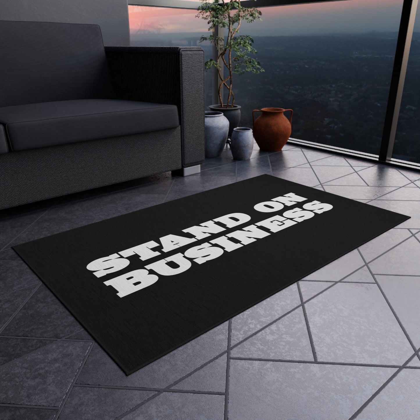 Stand on Business Rug Great Gift for a Business Owner or Entrepreneur Standing on Business Mat