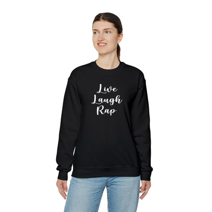 Live Laugh Rap Hip-Hop Crewneck Sweatshirt for Rap & Hip-Hop Lover, Rap Crewneck