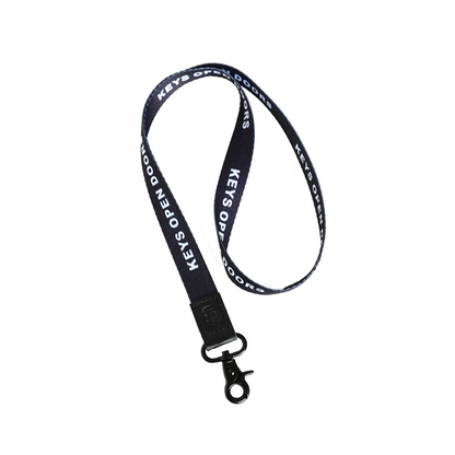 Keys Open Doors Lanyard (Black)