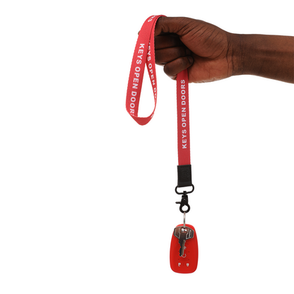 Keys Open Doors Lanyard (Red)