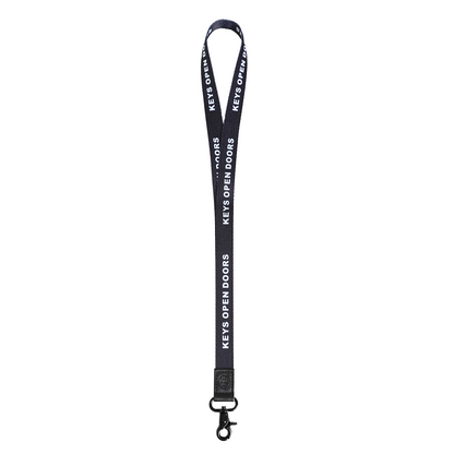 Keys Open Doors Lanyard (Black)