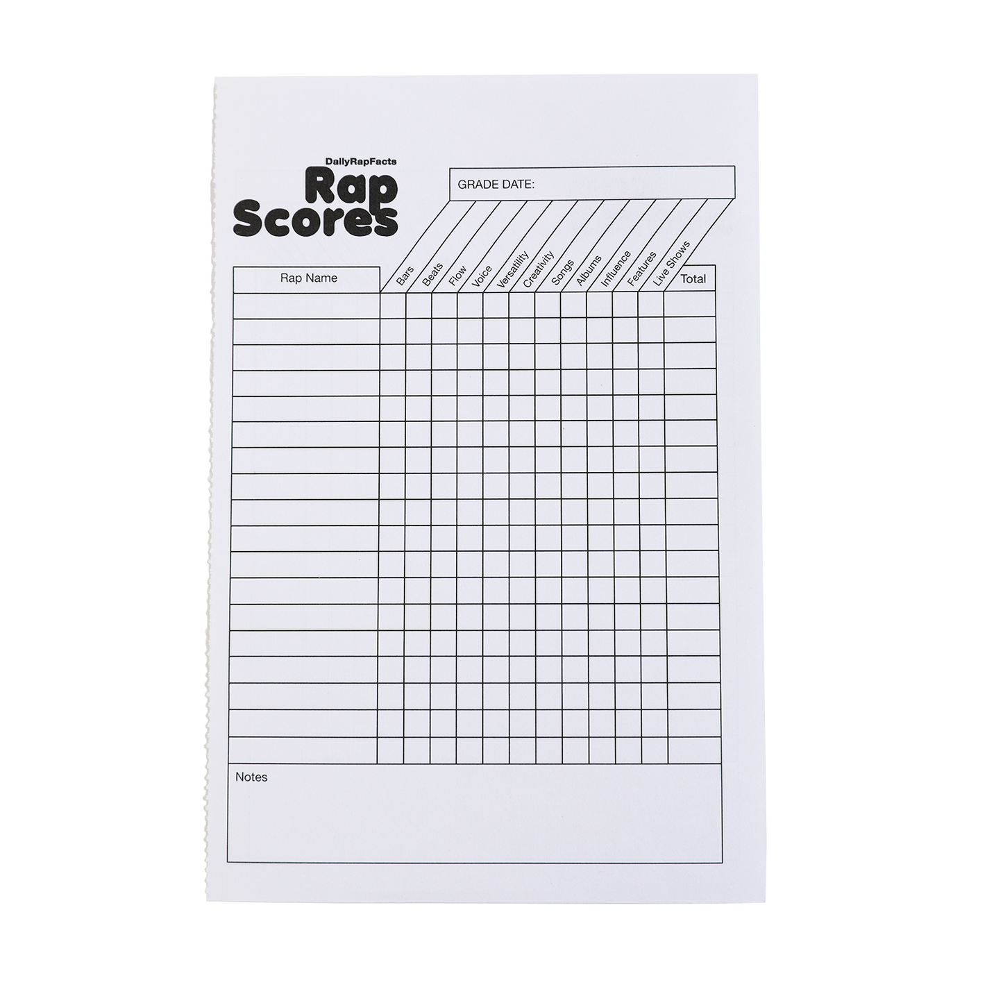 Rap Scores: A Rap/Hip-Hop Gradebook