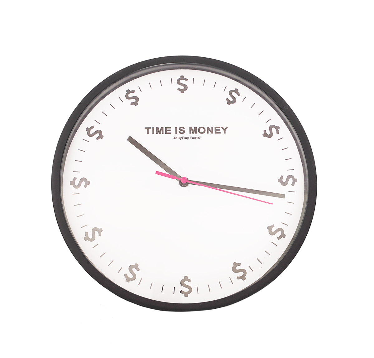Time is Money Clock Black