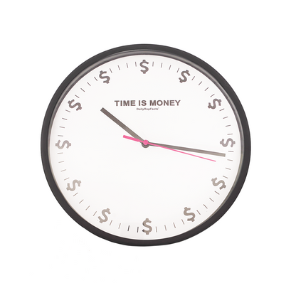 Black Time is Money Clock