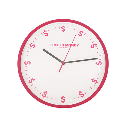 Red Time is Money Clock